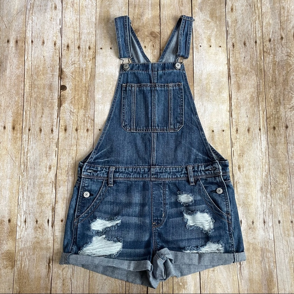 American Eagle Outfitters Denim Overall Romper